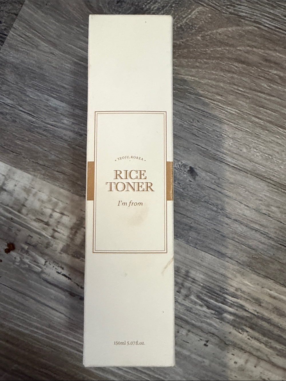 Source Unknown Rice Toner Box in Cream and Gold